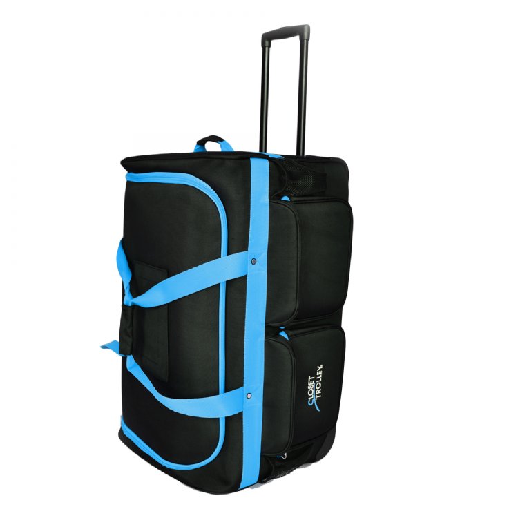 The Closet Trolley Rolling Duffel Bag Dance With Clothes Rack Blue Dance Compeion Bag
