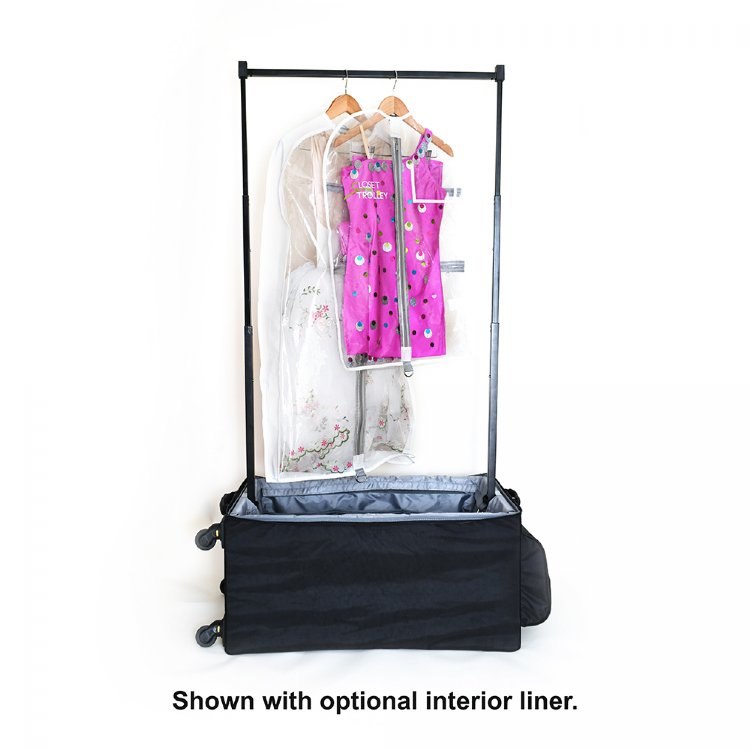 closet trolley dance bag with garment rack